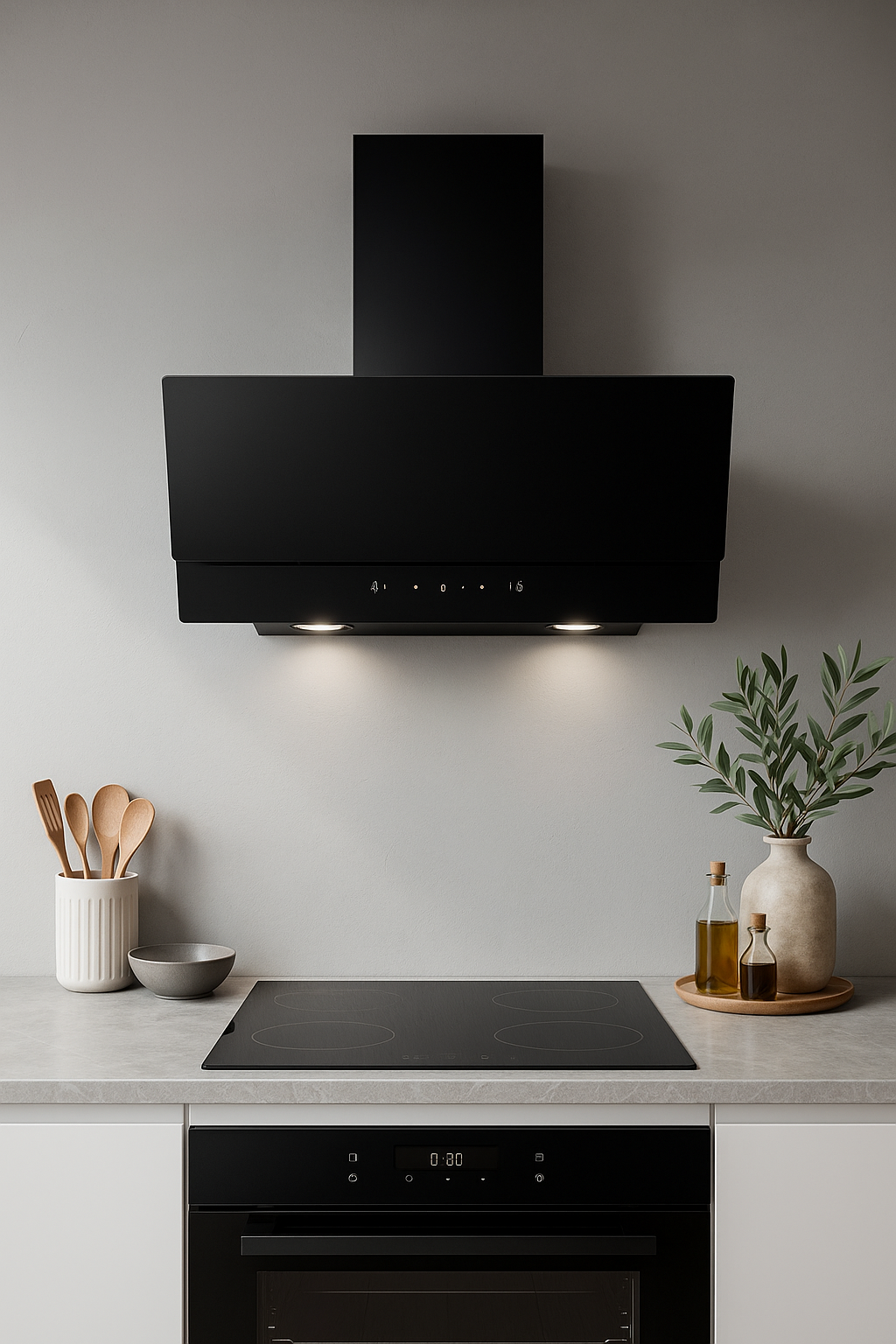 Vægemhætte fra JGN - SJ 3601 Sort PLUTO