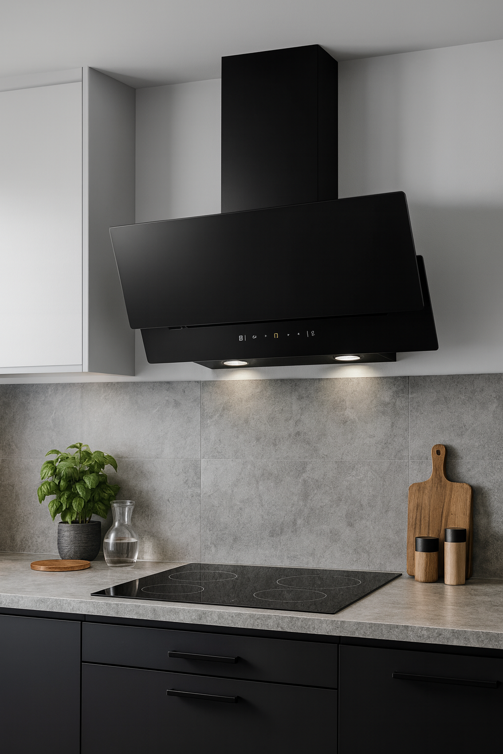 Vægemhætte fra JGN - SJ 3601 Sort PLUTO