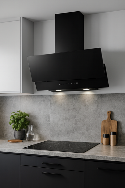 Vægemhætte fra JGN - SJ 3601 Sort PLUTO